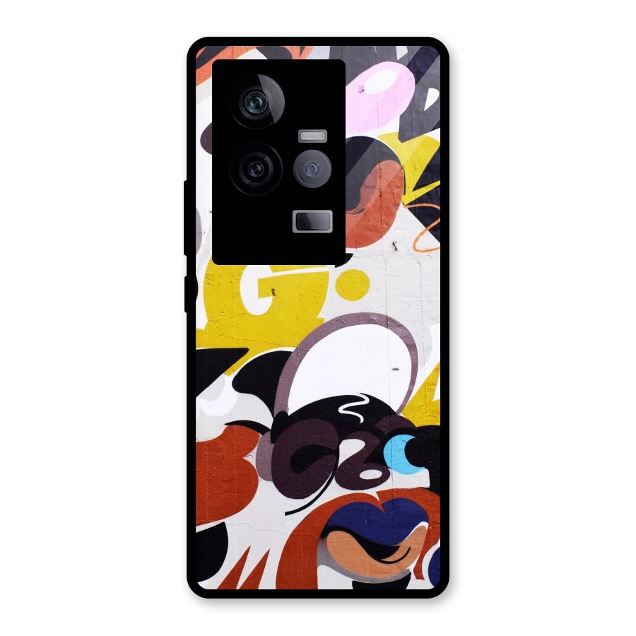 Graffiti Wall Glass Back Case for Vivo iQOO 11 5G