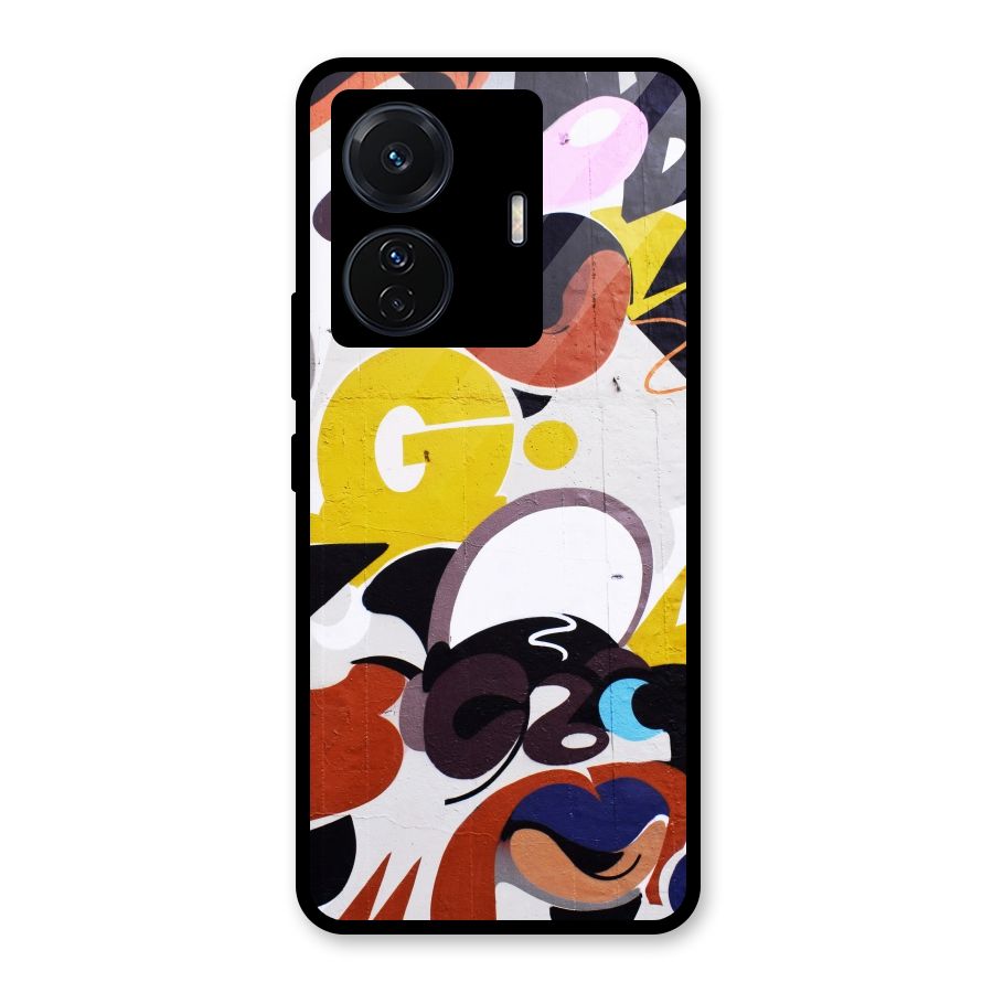 Graffiti Wall Glass Back Case for Vivo iQOO Z6 Pro