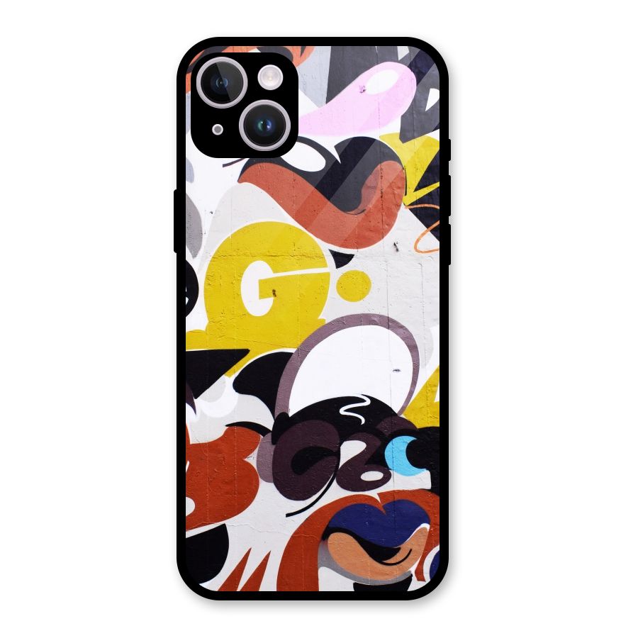 Graffiti Wall Glass Back Case for iPhone 14 Plus