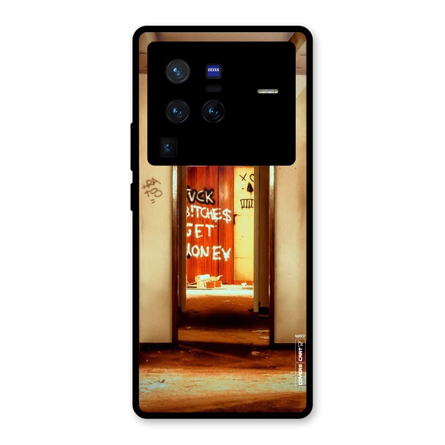 Grafitty Door Glass Back Case for Vivo X80 Pro