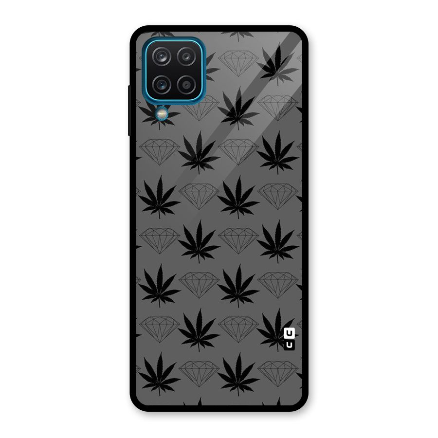 Grass Diamond Glass Back Case for Galaxy A12