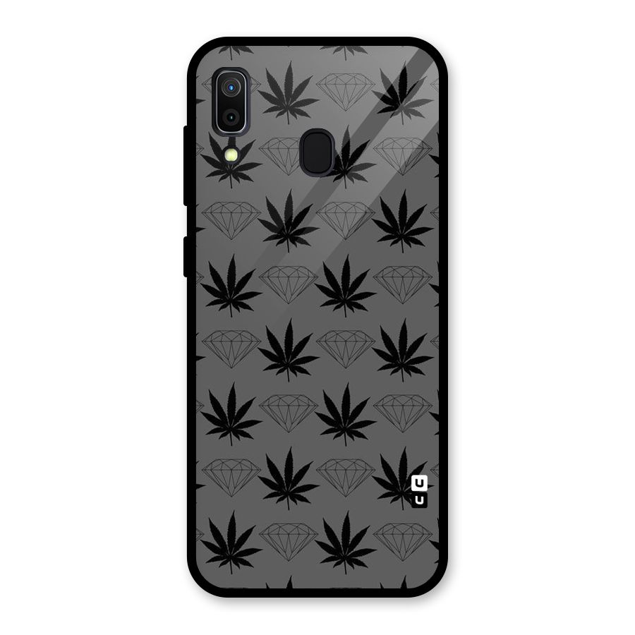 Grass Diamond Glass Back Case for Galaxy A30
