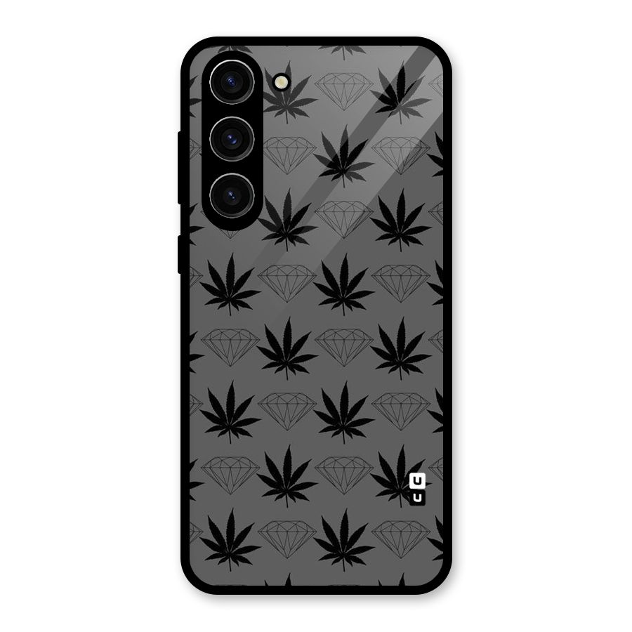 Grass Diamond Glass Back Case for Galaxy S23 Plus
