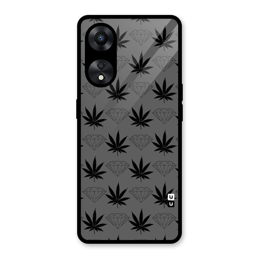 Grass Diamond Glass Back Case for Oppo A78