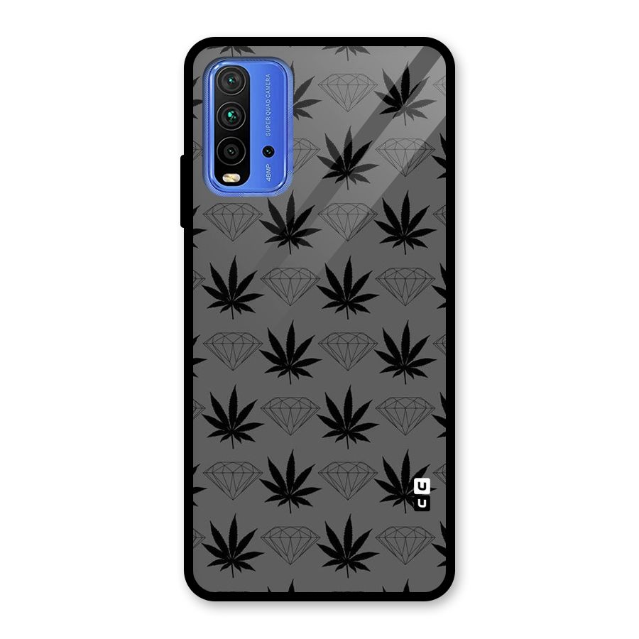 Grass Diamond Glass Back Case for Redmi 9 Power