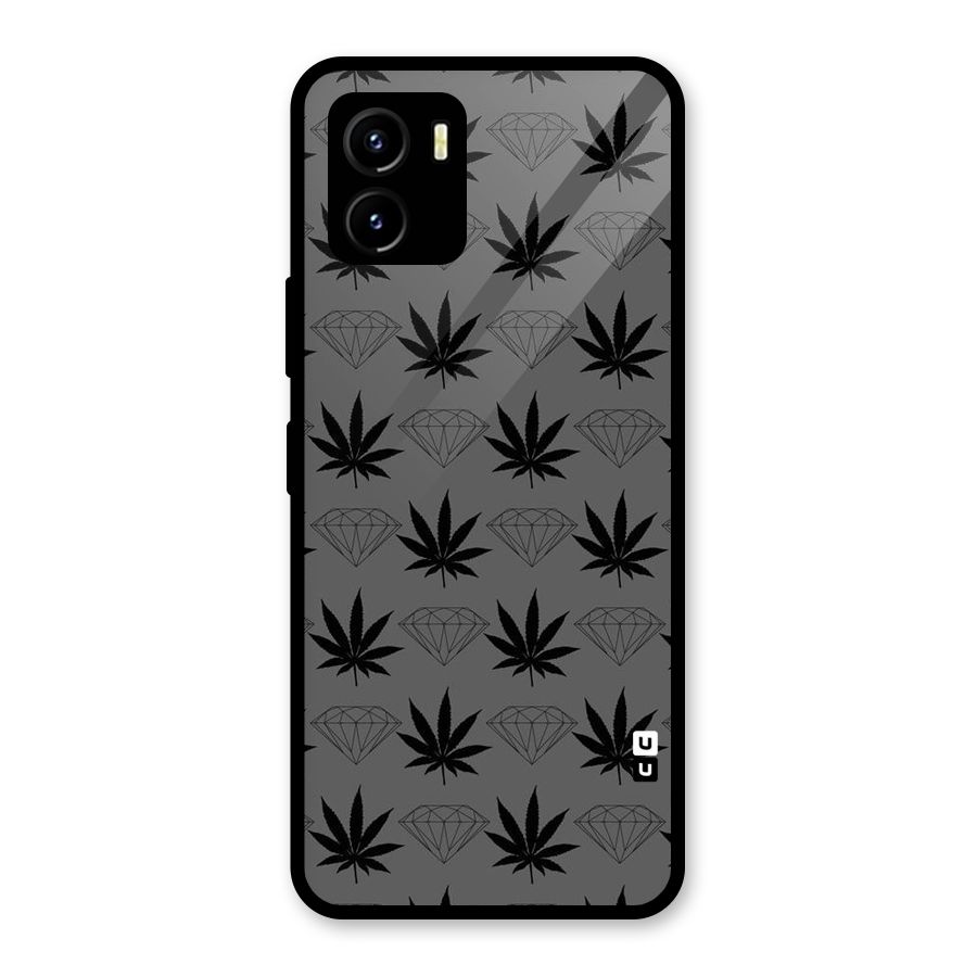 Grass Diamond Glass Back Case for Vivo Y15s