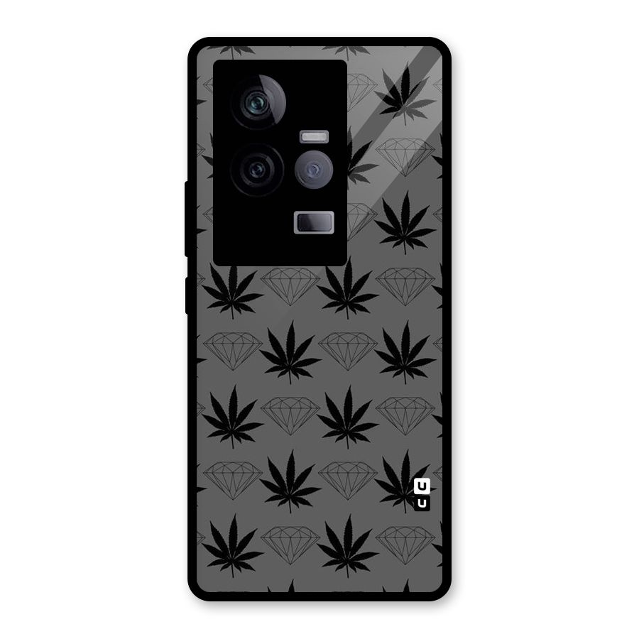 Grass Diamond Glass Back Case for Vivo iQOO 11 5G