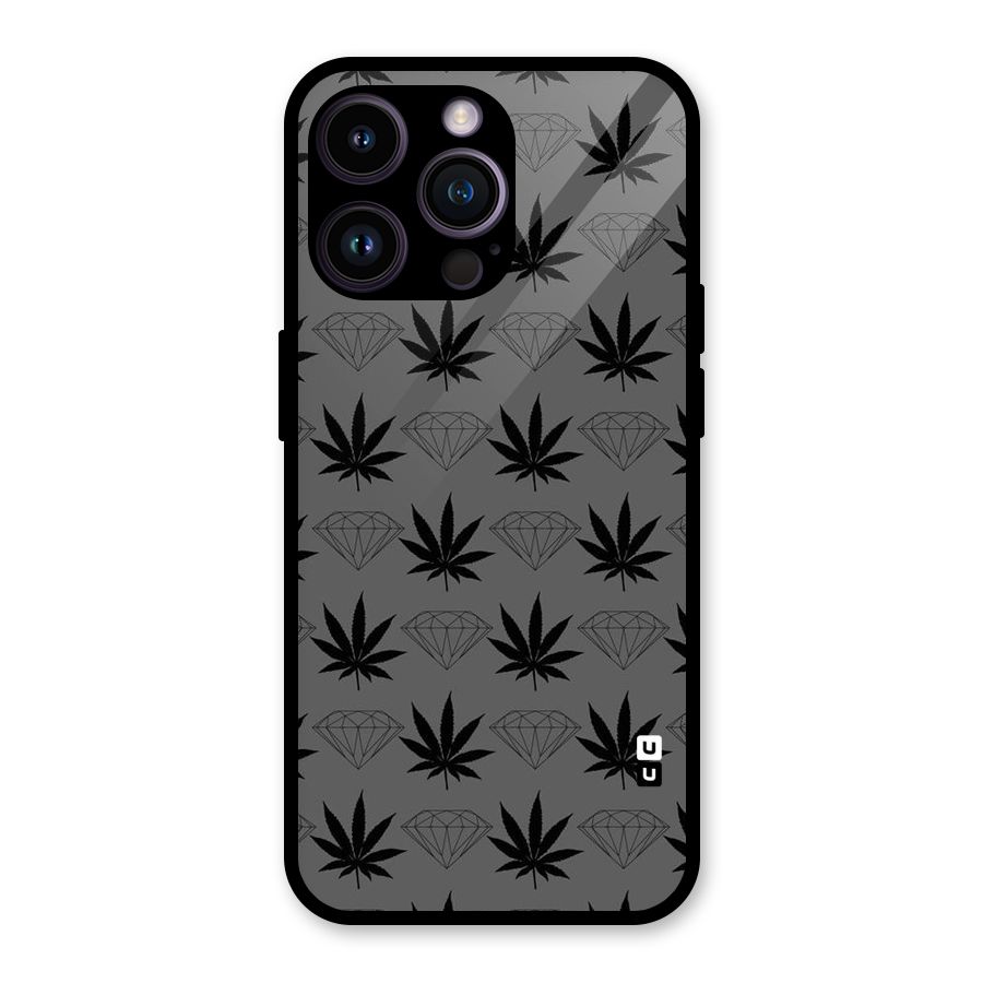 Grass Diamond Glass Back Case for iPhone 14 Pro Max