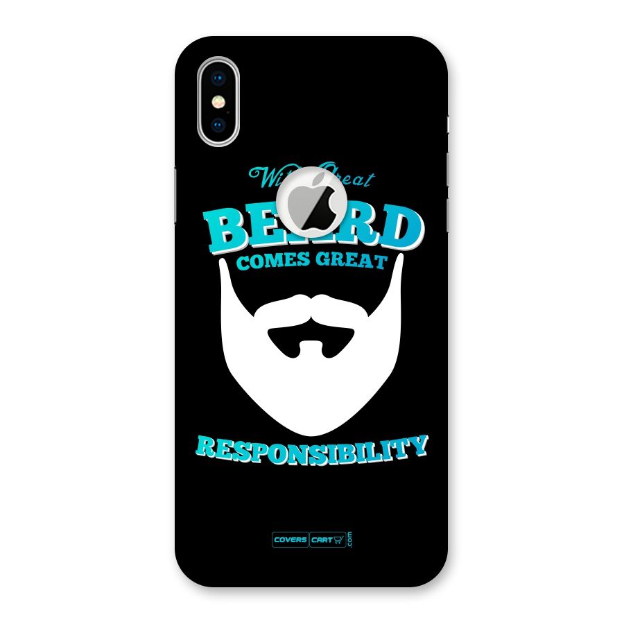 Great Beard Back Case for iPhone X Logo Cut