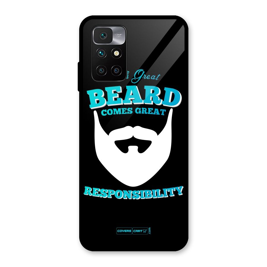 Great Beard Glass Back Case for Redmi 10 Prime