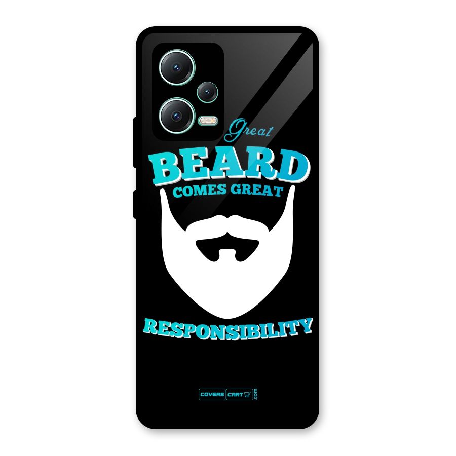 Great Beard Glass Back Case for Redmi Note 12 5G