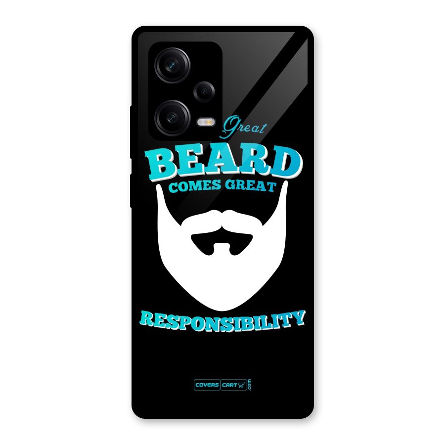 Great Beard Glass Back Case for Redmi Note 12 Pro