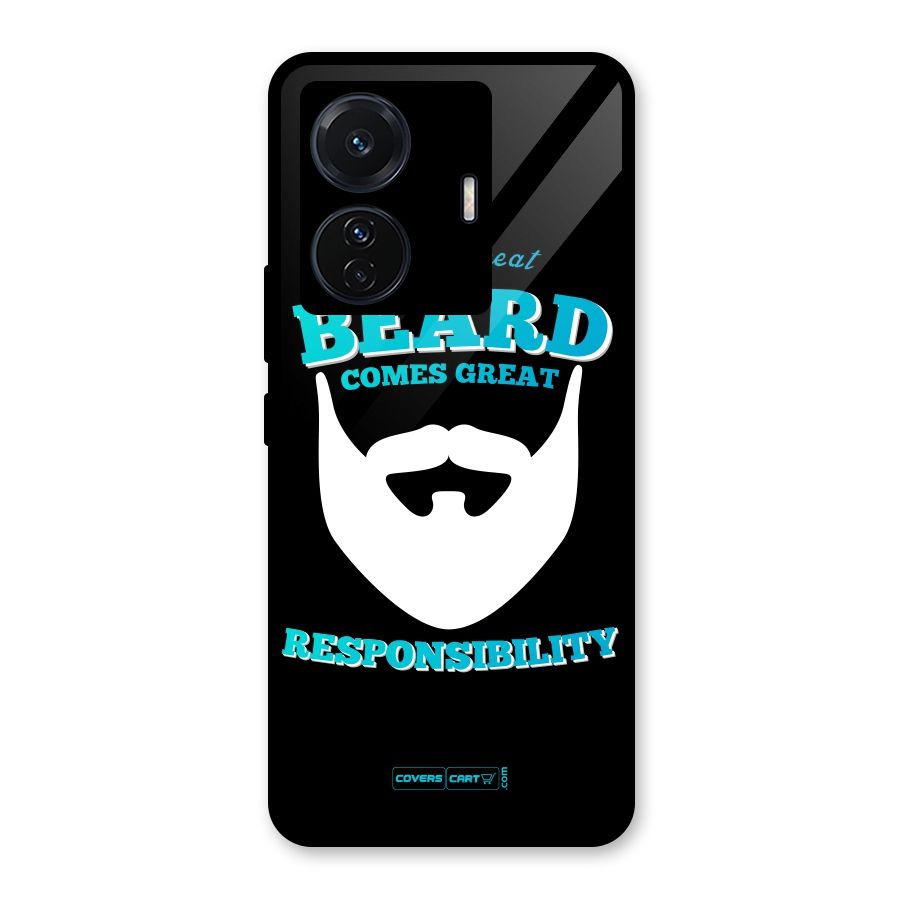 Great Beard Glass Back Case for Vivo T1 Pro
