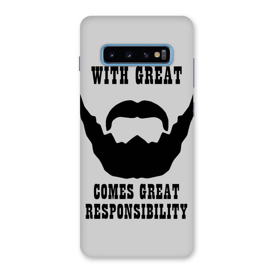 Great Beard Great Responsibility Back Case for Galaxy S10 Plus