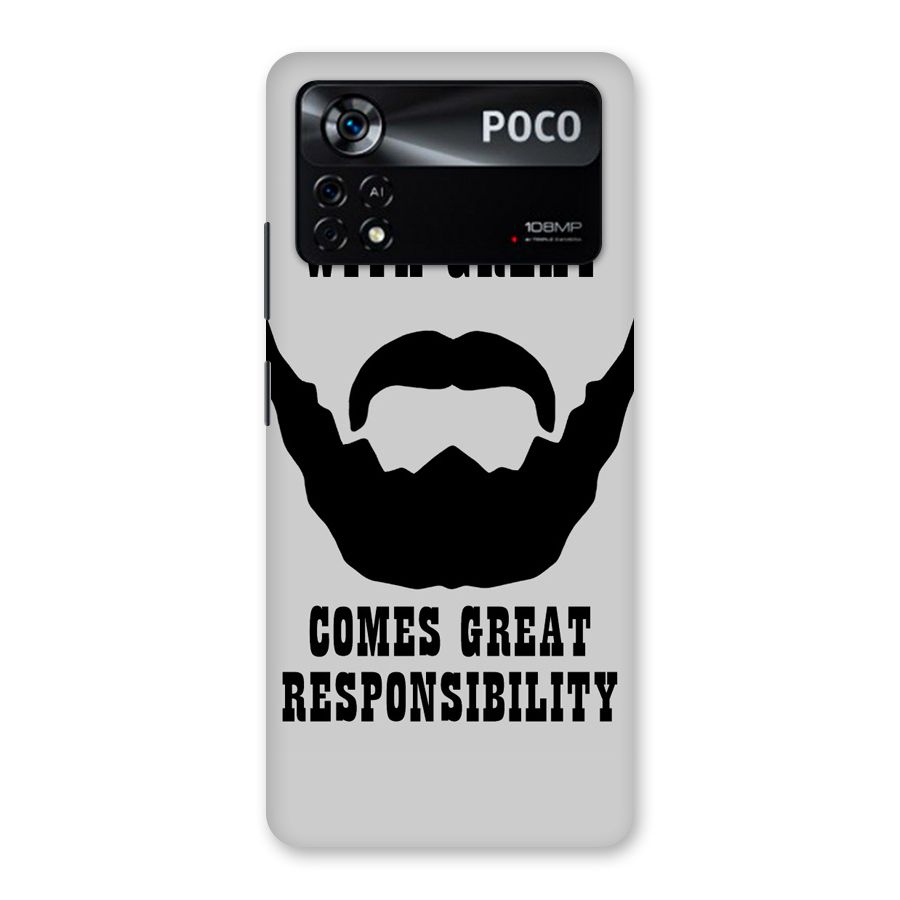 Great Beard Great Responsibility Back Case for Poco X4 Pro 5G