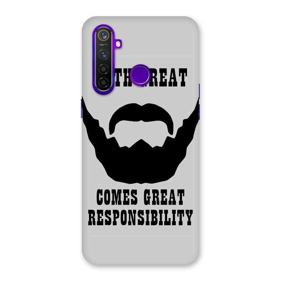 Great Beard Great Responsibility Back Case for Realme 5 Pro
