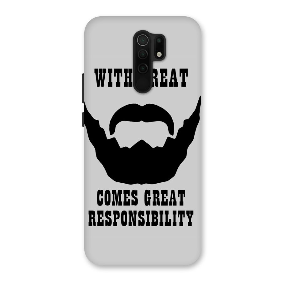 Great Beard Great Responsibility Back Case for Redmi 9 Prime