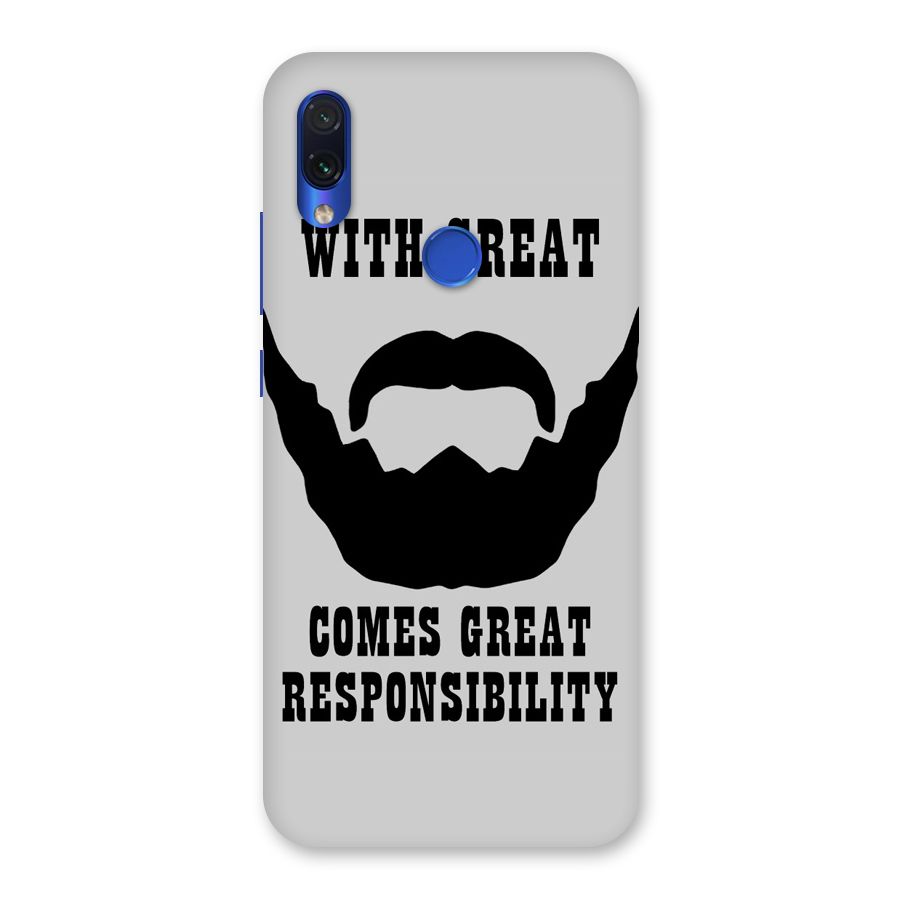Great Beard Great Responsibility Back Case for Redmi Note 7