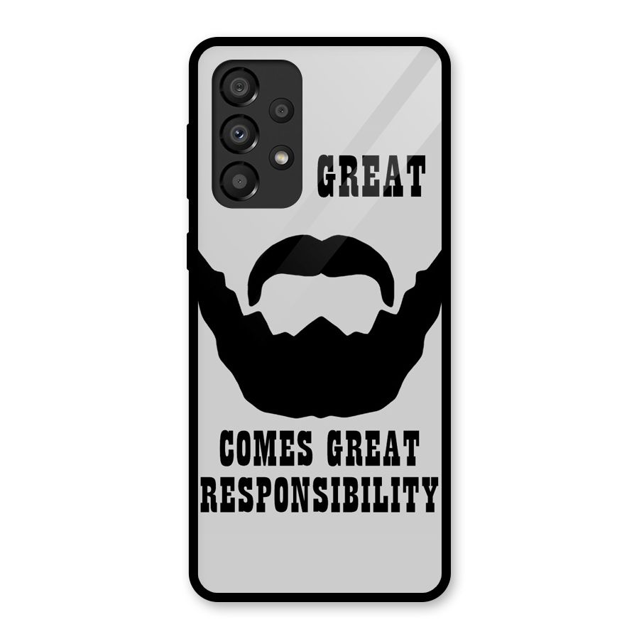 Great Beard Great Responsibility Glass Back Case for Galaxy A33 5G