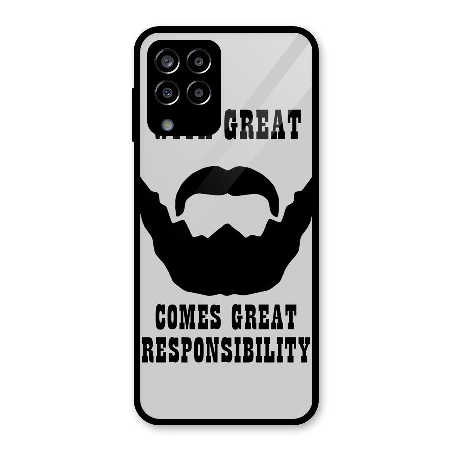 Great Beard Great Responsibility Glass Back Case for Galaxy M33
