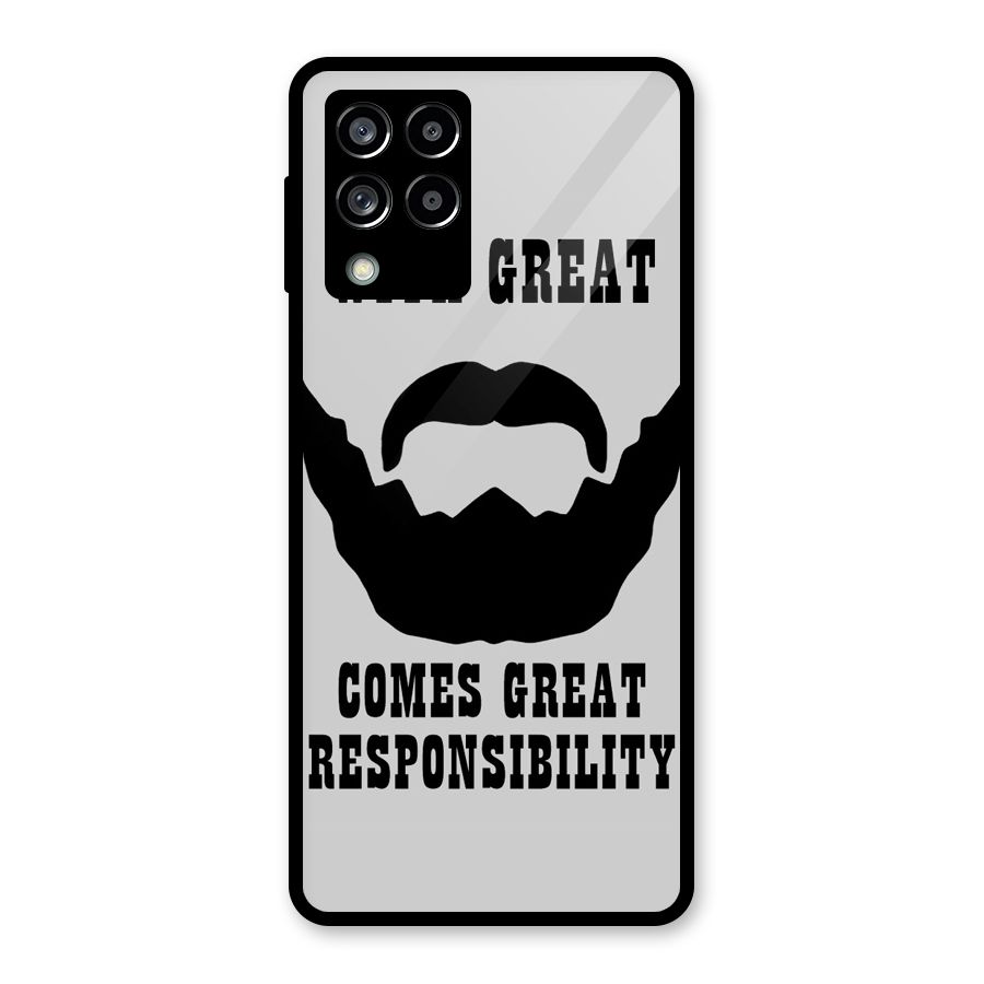 Great Beard Great Responsibility Glass Back Case for Galaxy M53 5G