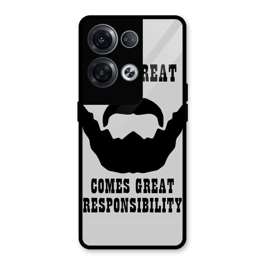 Great Beard Great Responsibility Glass Back Case for Oppo Reno8 Pro 5G