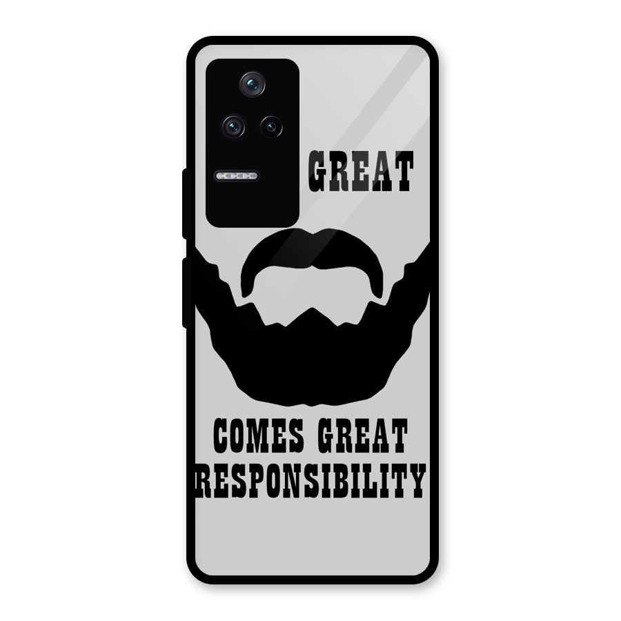 Great Beard Great Responsibility Glass Back Case for Poco F4 5G