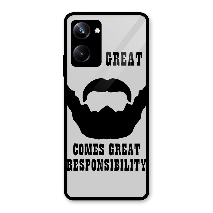 Great Beard Great Responsibility Glass Back Case for Realme 10 Pro