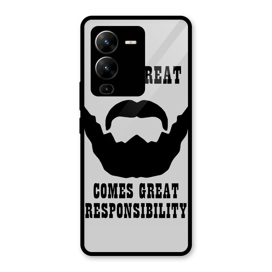 Great Beard Great Responsibility Glass Back Case for Vivo V25 Pro