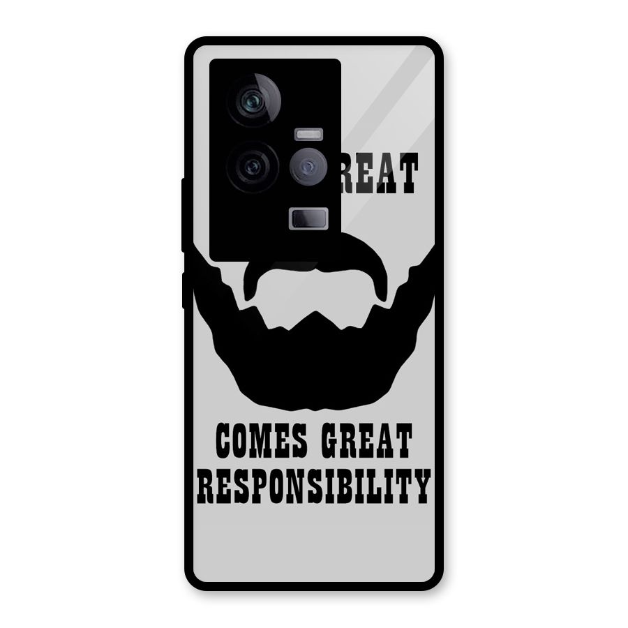 Great Beard Great Responsibility Glass Back Case for Vivo iQOO 11 5G