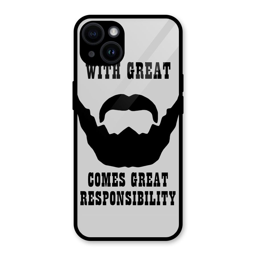 Great Beard Great Responsibility Glass Back Case for iPhone 14
