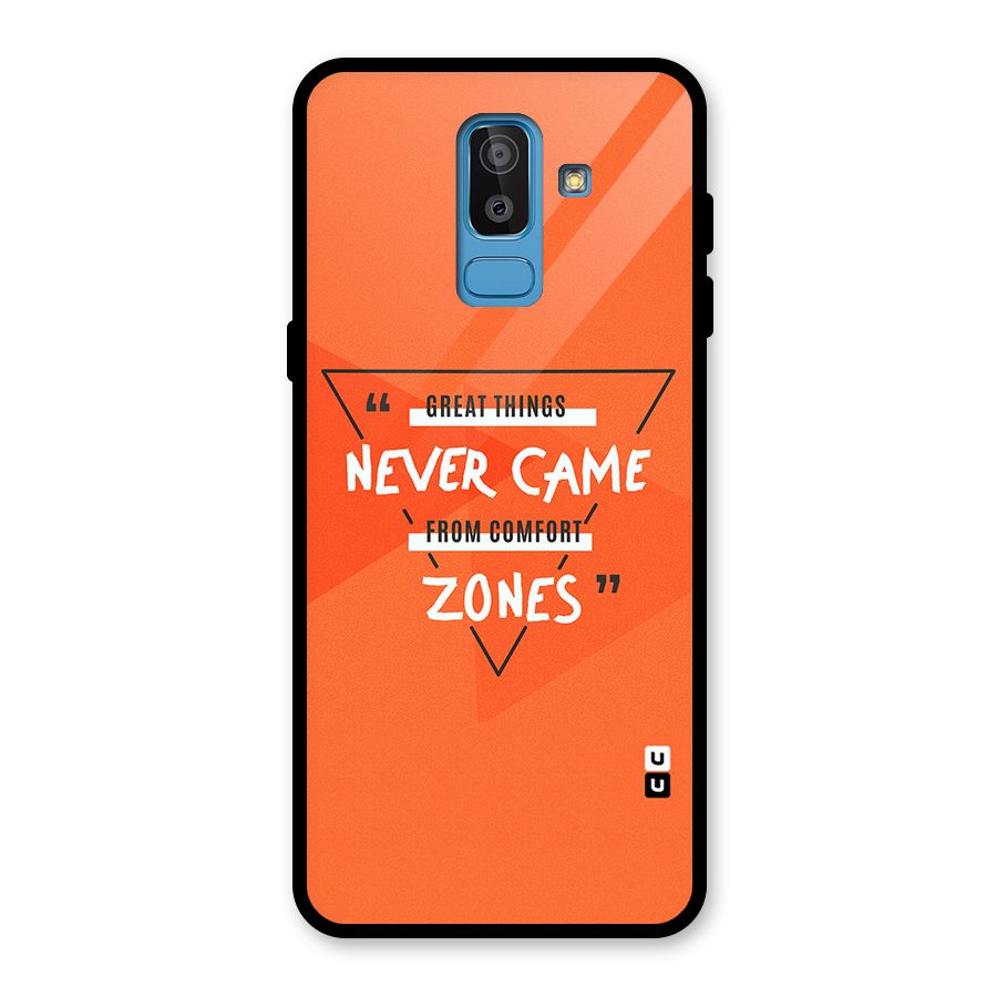 Great Things Comfort Zones Glass Back Case for Galaxy J8