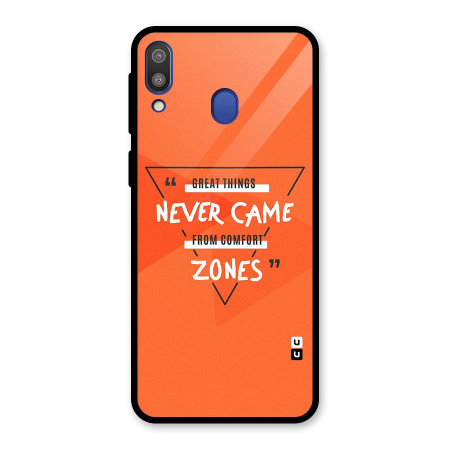 Great Things Comfort Zones Glass Back Case for Galaxy M20