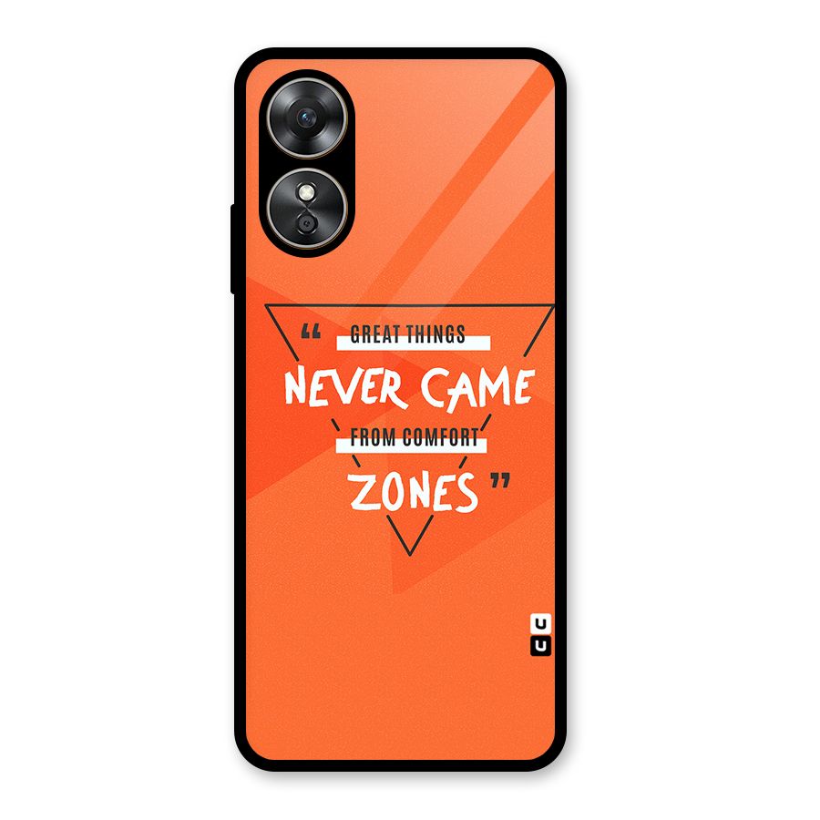 Great Things Comfort Zones Glass Back Case for Oppo A17