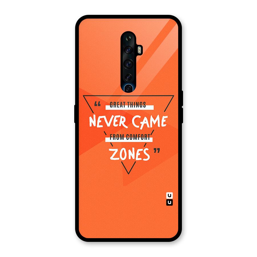 Great Things Comfort Zones Glass Back Case for Oppo Reno2 F