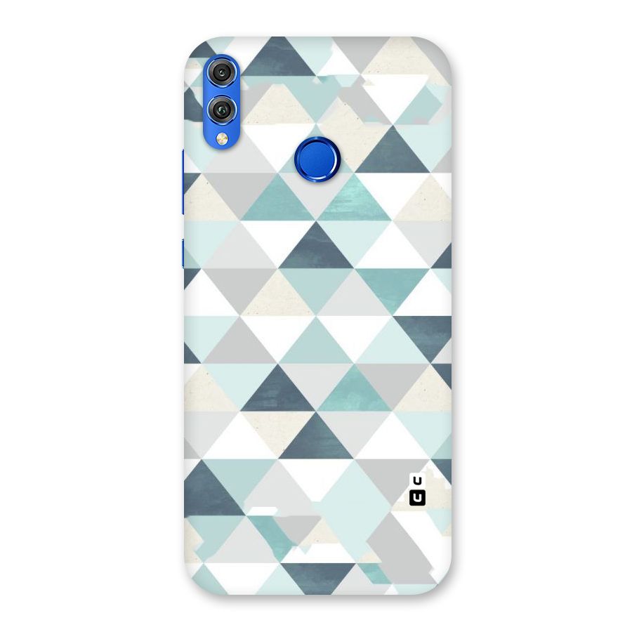 Green And Grey Pattern Back Case for Honor 8X