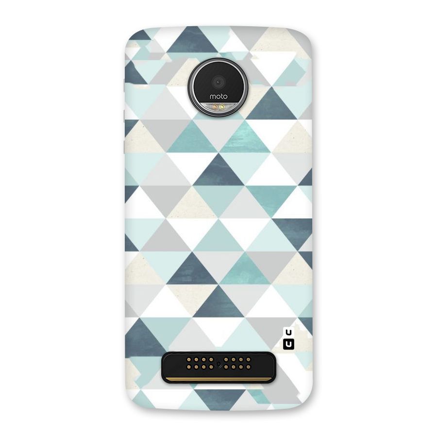 Green And Grey Pattern Back Case for Moto Z Play