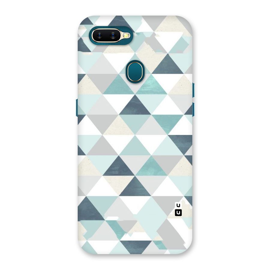 Green And Grey Pattern Back Case for Oppo A11k