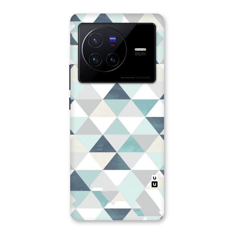 Green And Grey Pattern Back Case for Vivo X80