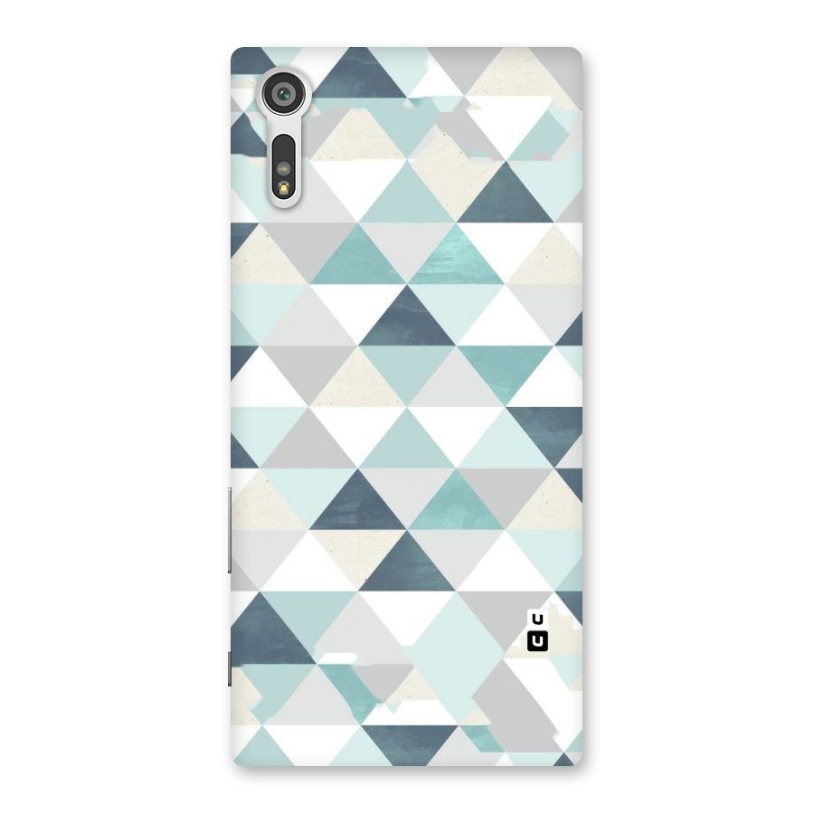 Green And Grey Pattern Back Case for Xperia XZ