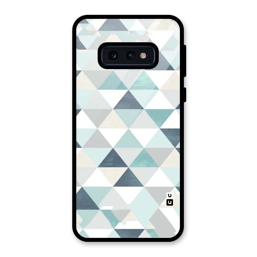 Green And Grey Pattern Glass Back Case for Galaxy S10e