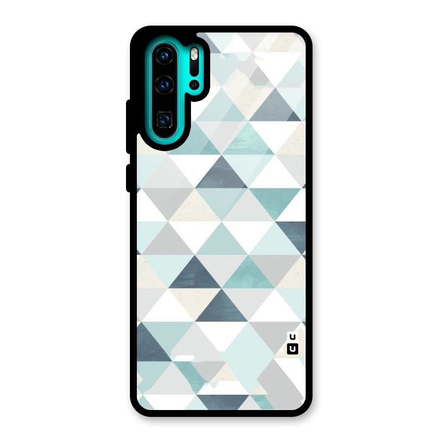 Green And Grey Pattern Glass Back Case for Huawei P30 Pro
