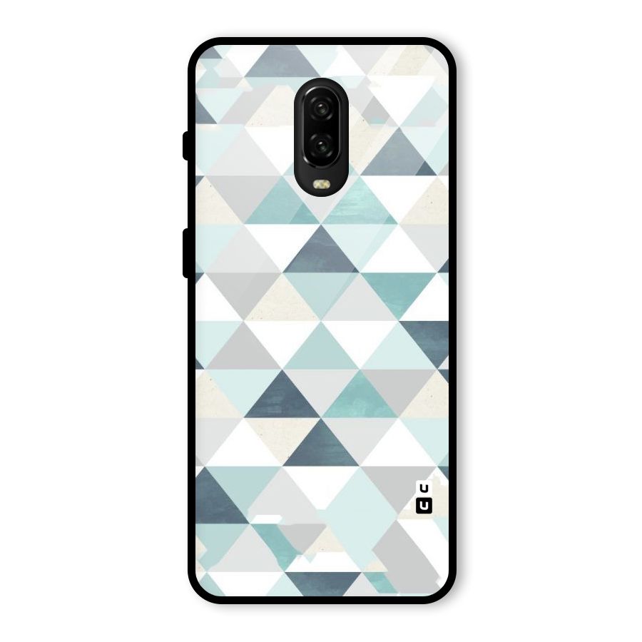 Green And Grey Pattern Glass Back Case for OnePlus 6T