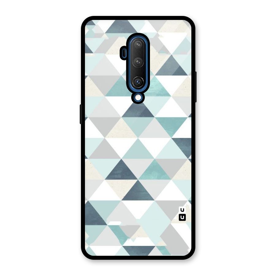 Green And Grey Pattern Glass Back Case for OnePlus 7T Pro