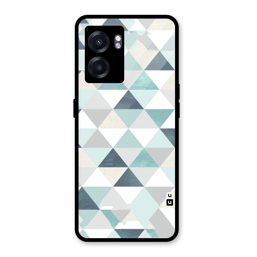 Green And Grey Pattern Glass Back Case for Realme Narzo 50 5G