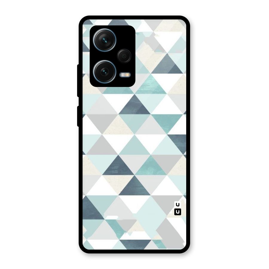 Green And Grey Pattern Glass Back Case for Redmi Note 12 Pro Plus 5G