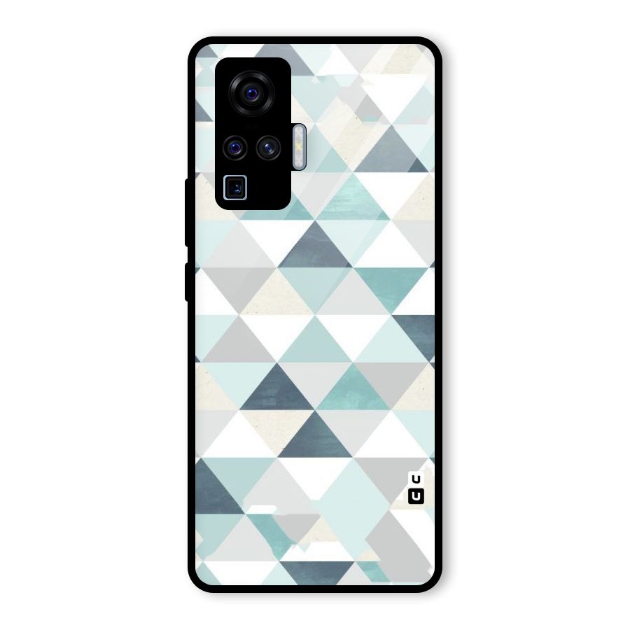 Green And Grey Pattern Glass Back Case for Vivo X50 Pro