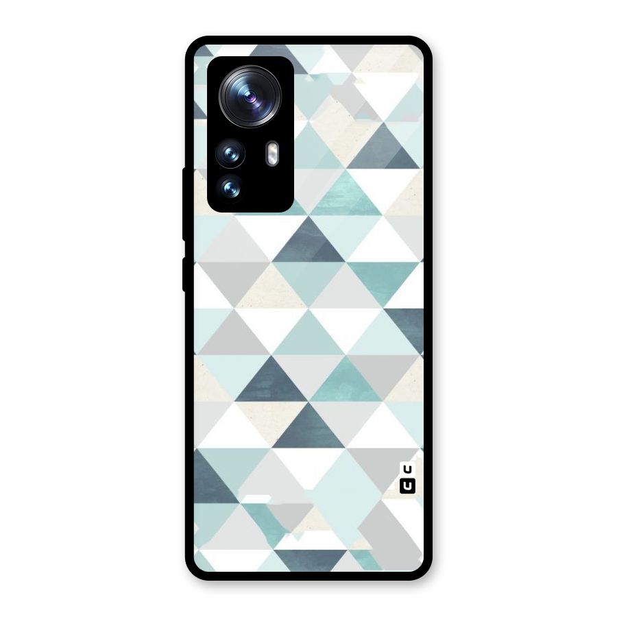 Green And Grey Pattern Glass Back Case for Xiaomi 12 Pro