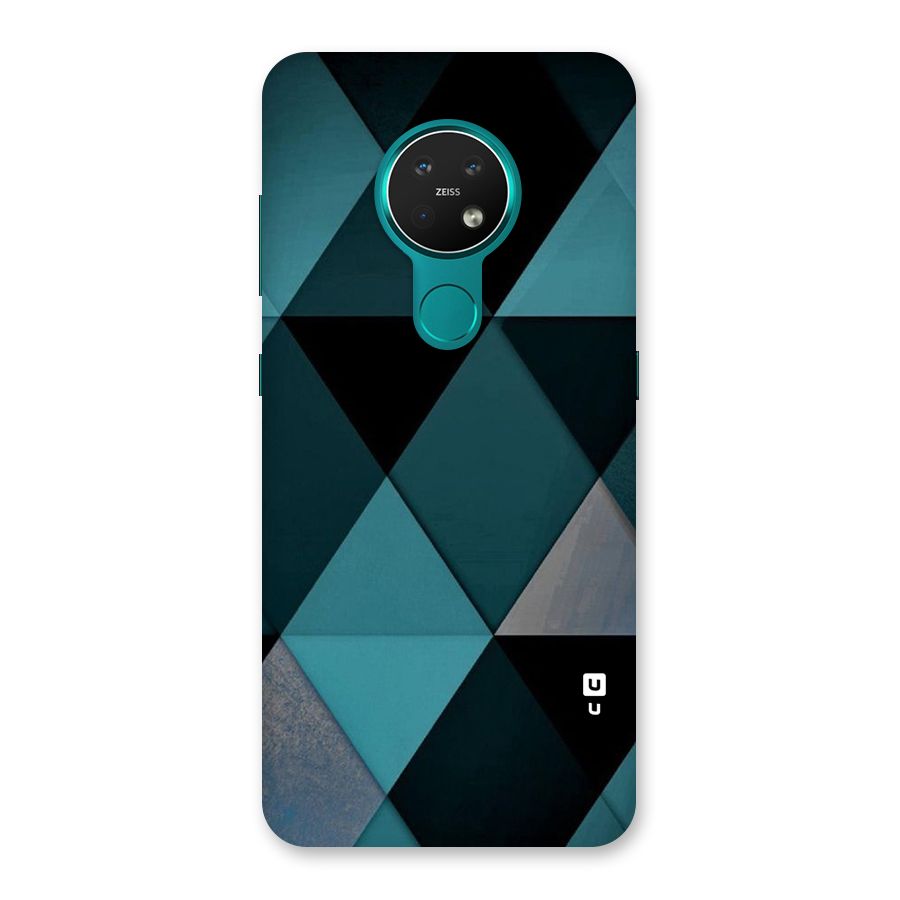 Green Black Shapes Back Case for Nokia 7.2