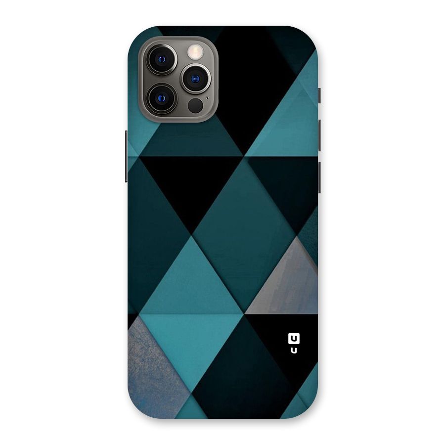 Green Black Shapes Back Case for iPhone 12 Pro